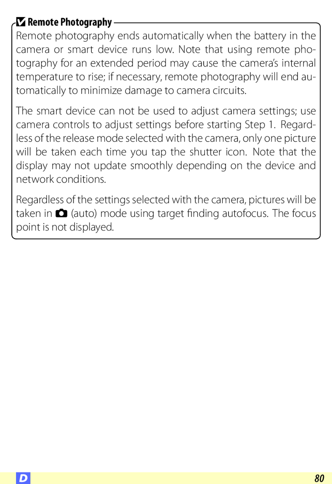 Nikon D600 user manual  Remote Photography 